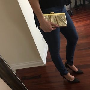 2/$20 Jessica McClintock gold clutch